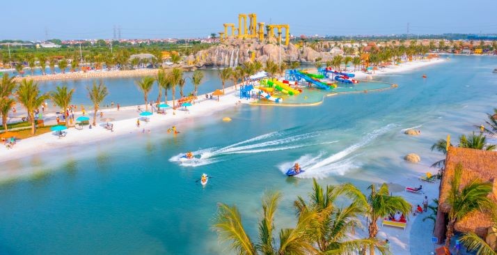 Tổ hợp công viên Biển tạo sóng nhân tạo Royal Wave Park lớn nhất thế giới tại Vinhomes Ocean Park 2 – The Empire.