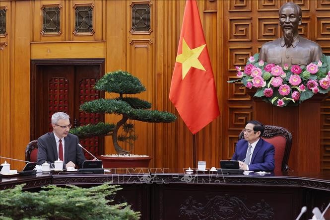 Thủ tướng Chính phủ Phạm Minh Chính tiếp Đại sứ Pháp Nicolas Warnery, chiều 22/9/2021, tại Trụ sở Chính phủ (Ảnh tư liệu: Dương Giang/TTXVN). Thủ tướng Chính phủ Phạm Minh Chính tiếp Đại sứ Pháp Nicolas Warnery, chiều 22/9/2021, tại Trụ sở Chính phủ (Ảnh tư liệu: Dương Giang/TTXVN).