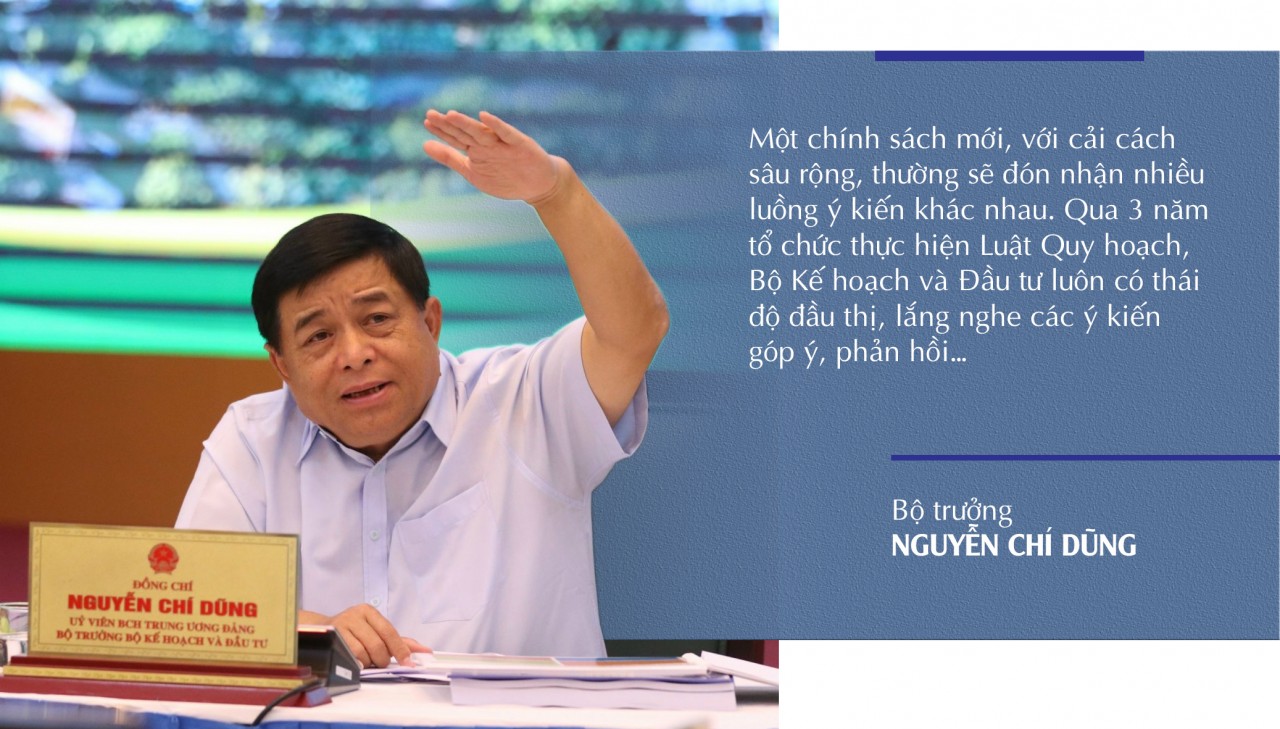 Bộ trưởng Kế hoạch và Đầu tư Nguyễn Chí Dung: Luật Quy hoạch sẽ thay đổi tư duy quản trị quốc gia Bộ trưởng Kế hoạch và Đầu tư Nguyễn Chí Dung: Luật Quy hoạch sẽ thay đổi tư duy quản trị quốc gia