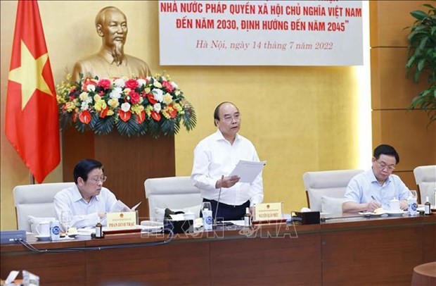President Nguyen Xuan Phuc speaks at the event. (Photo: VNA) President Nguyen Xuan Phuc speaks at the event. (Photo: VNA)