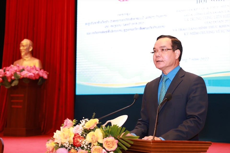 Chủ tịch Nguyễn Đình Khang phát biểu tại Hội nghị (Ảnh: Hải Nguyễn). Chủ tịch Nguyễn Đình Khang phát biểu tại Hội nghị (Ảnh: Hải Nguyễn).
