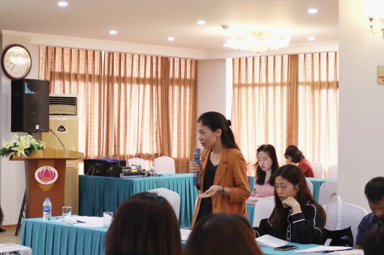 bà Mai Thị Thanh Nhàn – Trưởng phòng phát triển Chương trình, đại diện của AFV/Action Aid phát biểu tại Hội thảo (Ảnh: Hạnh Trần). bà Mai Thị Thanh Nhàn – Trưởng phòng phát triển Chương trình, đại diện của AFV/Action Aid phát biểu tại Hội thảo (Ảnh: Hạnh Trần).