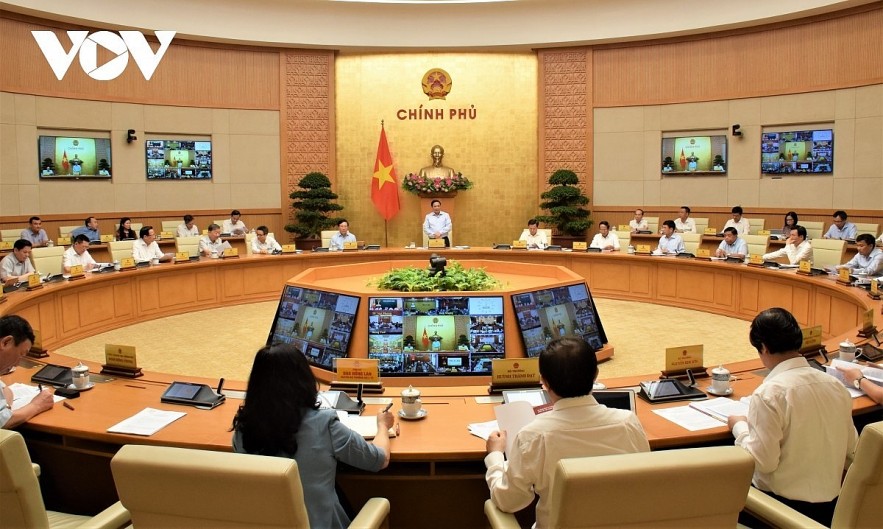 PM Pham Minh Chinh presides over the Cabinet meeting for July in Hanoi on August 3. PM Pham Minh Chinh presides over the Cabinet meeting for July in Hanoi on August 3.