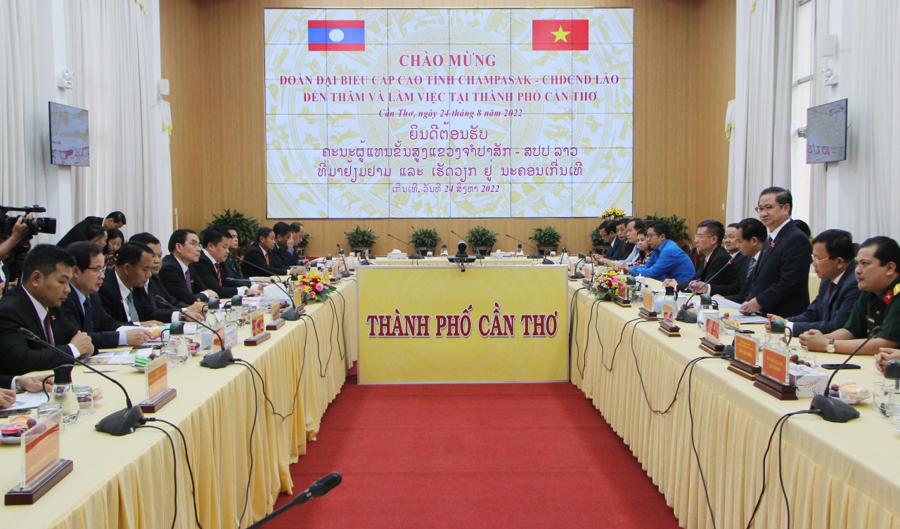 TP Cần Thơ và tỉnh Champasak (Lào) đẩy mạnh hợp tác đa lĩnh vực TP Cần Thơ và tỉnh Champasak (Lào) đẩy mạnh hợp tác đa lĩnh vực