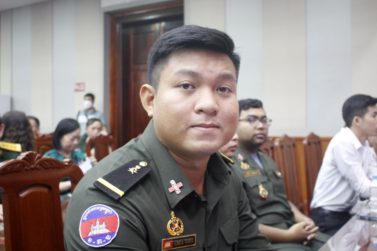 Chea Nara, lưu học sinh Campuchia đang học tập tại Học viện Quân y (Ảnh: Thành Luân). Chea Nara, lưu học sinh Campuchia đang học tập tại Học viện Quân y (Ảnh: Thành Luân).