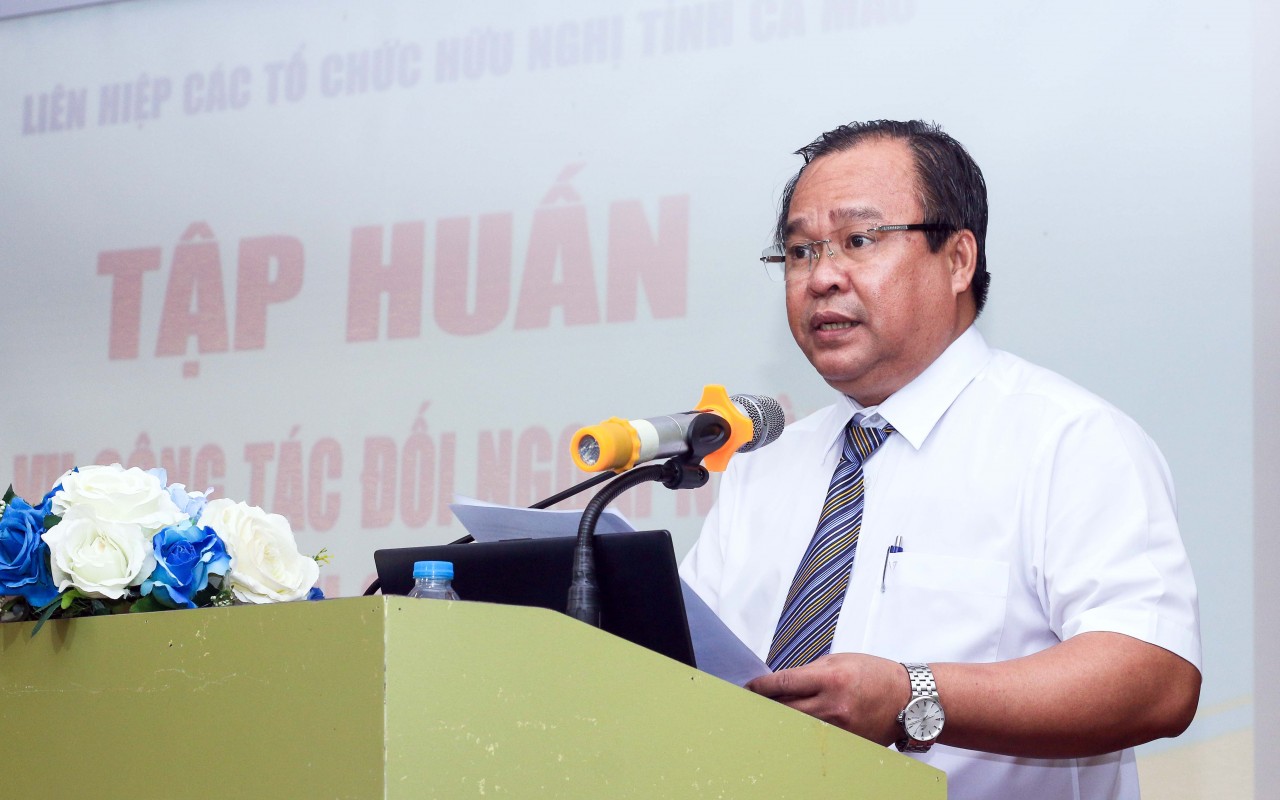 Cà Mau: Tập huấn kiến thức công tác đối ngoại nhân dân cho gần 200 cán bộ Cà Mau: Tập huấn kiến thức công tác đối ngoại nhân dân cho gần 200 cán bộ