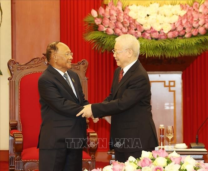 Tổng Bí thư Nguyễn Phú Trọng tiếp Chủ tịch Quốc hội Vương quốc Campuchia Samdech Heng Samrin Tổng Bí thư Nguyễn Phú Trọng tiếp Chủ tịch Quốc hội Vương quốc Campuchia Samdech Heng Samrin