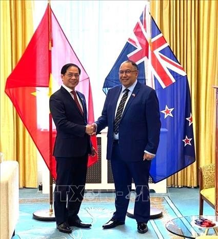 Bộ trưởng Ngoại giao Bùi Thanh Sơn đã chào xã giao Chủ tịch Quốc hội New Zealand Adrian Rurawhe Bộ trưởng Ngoại giao Bùi Thanh Sơn đã chào xã giao Chủ tịch Quốc hội New Zealand Adrian Rurawhe