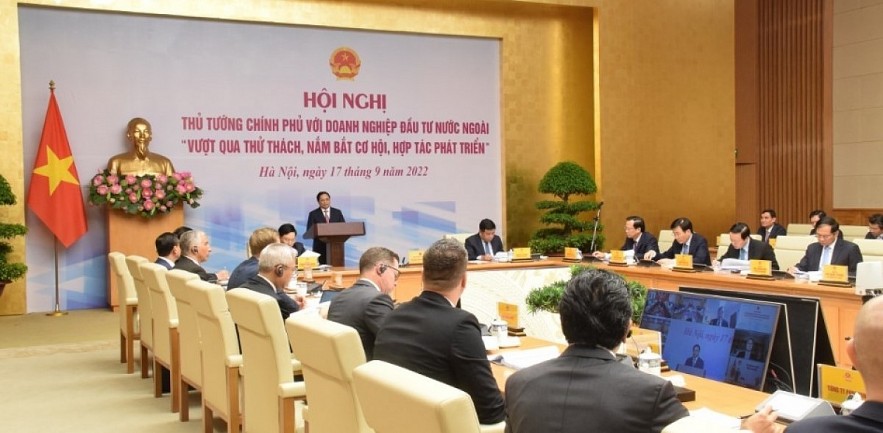 Prime Minister Pham Minh Chinh chairs the conference Prime Minister Pham Minh Chinh chairs the conference