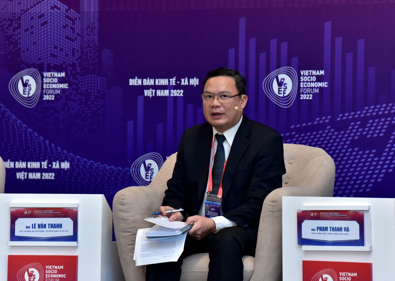 Thứ trưởng Bộ Lao động, Thương binh và Xã hội Lê Văn Thanh phát biểu. Ảnh: Lâm Hiển