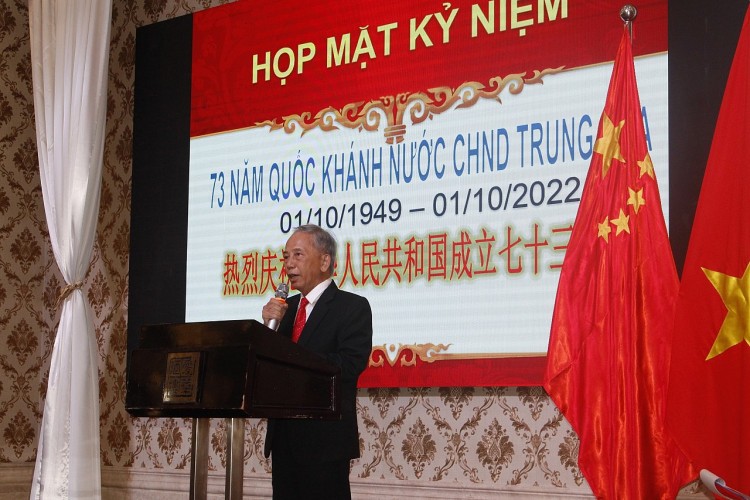Ông Dương Quang Hà, Chủ tịch Hội hữu nghị Việt Nam - Trung Quốc TP Hồ Chí Minh phát biểu tại buổi lễ (Ảnh: HUFO). Ông Dương Quang Hà, Chủ tịch Hội hữu nghị Việt Nam - Trung Quốc TP Hồ Chí Minh phát biểu tại buổi lễ (Ảnh: HUFO).