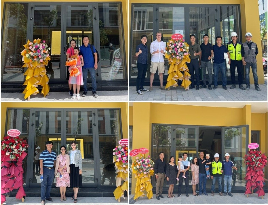 Đại diện chủ đầu tư chúc mừng các cư dân nhận bàn giao. Đại diện chủ đầu tư chúc mừng các cư dân nhận bàn giao.