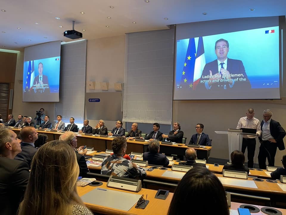 Minister for Foreign Trade, Attractiveness and French Nationals Abroad Olivier Becht speaks in a video clip. Minister for Foreign Trade, Attractiveness and French Nationals Abroad Olivier Becht speaks in a video clip.
