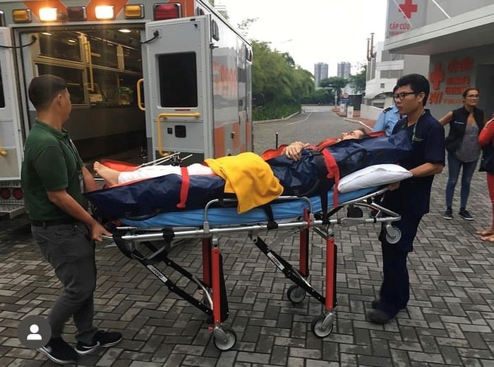 The image of Juan being taken to the hospital after the accident. Photo: The image of Juan being taken to the hospital after the accident. Photo: