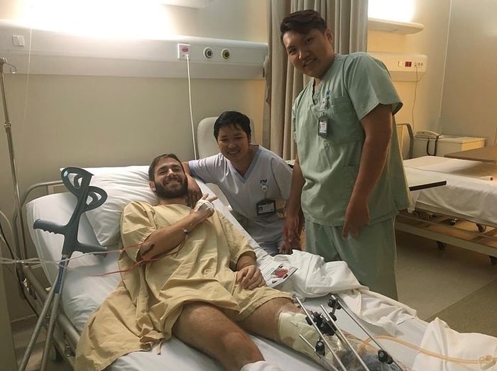 Juan after the surgery. Photo: Juan after the surgery. Photo: