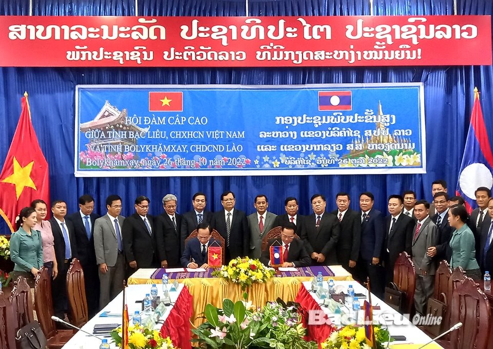 Lãnh đạo tỉnh Bạc Liêu thăm và làm việc với lãnh đạo tỉnh Bôlykhămxay Lãnh đạo tỉnh Bạc Liêu thăm và làm việc với lãnh đạo tỉnh Bôlykhămxay