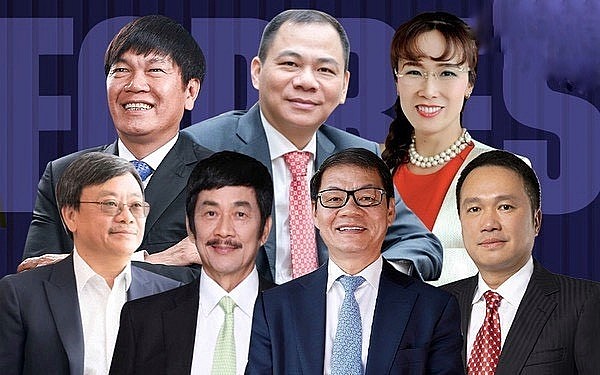 Seven Vietnamese billionaires in Forbes’ 2022 list of the planet’s richest people. (Photo: cafebiz) Seven Vietnamese billionaires in Forbes’ 2022 list of the planet’s richest people. (Photo: cafebiz)
