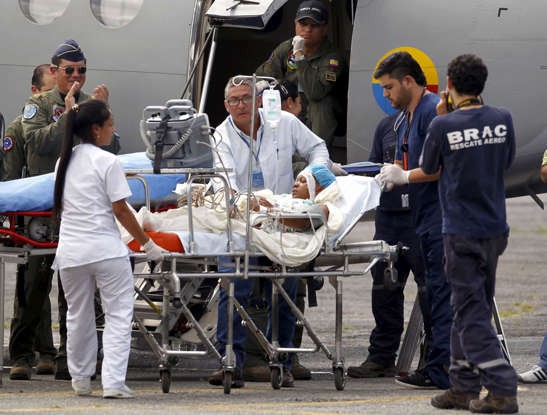 Cô Maria Nelly Murillo được cấp cứu kịp thời (Ảnh: Reuters) Cô Maria Nelly Murillo được cấp cứu kịp thời (Ảnh: Reuters)