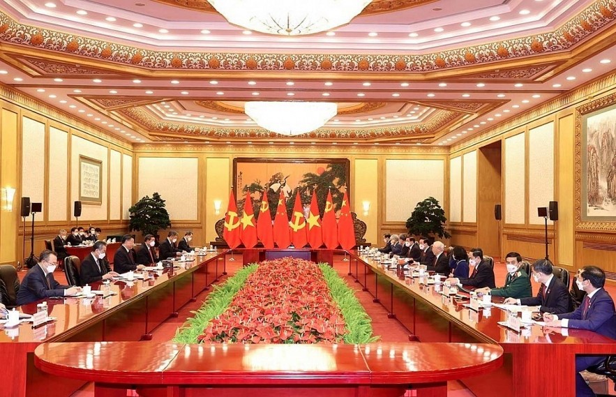 An overview of the Vietnam - China talks in Beijing on October 31. (Photo: VNA) An overview of the Vietnam - China talks in Beijing on October 31. (Photo: VNA)