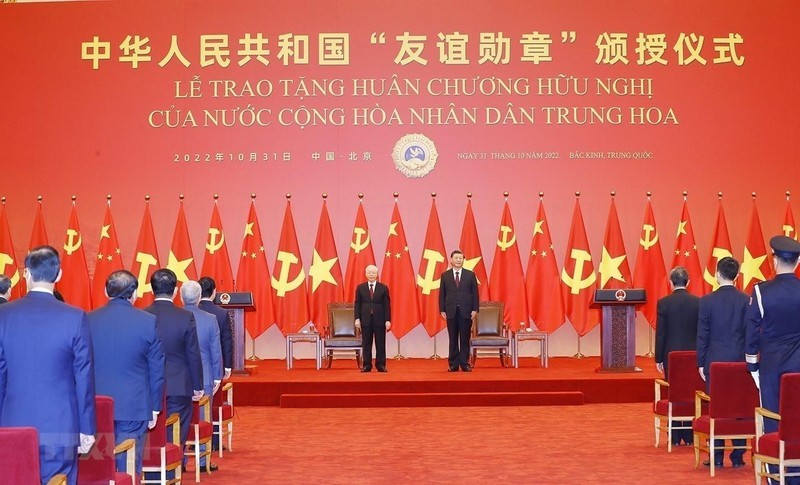 Lễ trao tặng Tổng Bí thư Nguyễn Phú Trọng Huân chương Hữu nghị nước Cộng hòa nhân dân Trung Hoa Lễ trao tặng Tổng Bí thư Nguyễn Phú Trọng Huân chương Hữu nghị nước Cộng hòa nhân dân Trung Hoa
