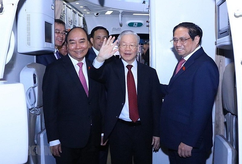 General Secretary Nguyen Phu Trong arrives in Hanoi after the visit to China. (Photo: VNA) General Secretary Nguyen Phu Trong arrives in Hanoi after the visit to China. (Photo: VNA)