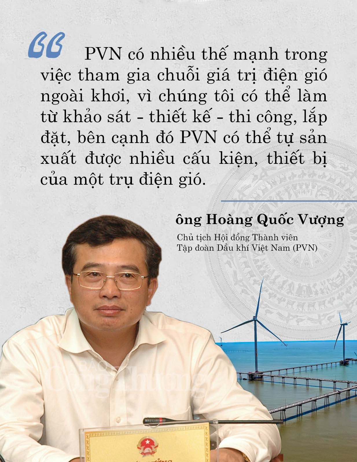 Mục tiêu chiến lược của PVN là phát triển điện gió ngoài khơi