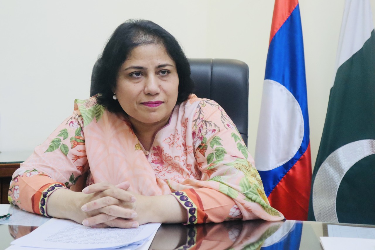 Đại sứ Pakistan tại Việt Nam Samina Mehtab. Đại sứ Pakistan tại Việt Nam Samina Mehtab.