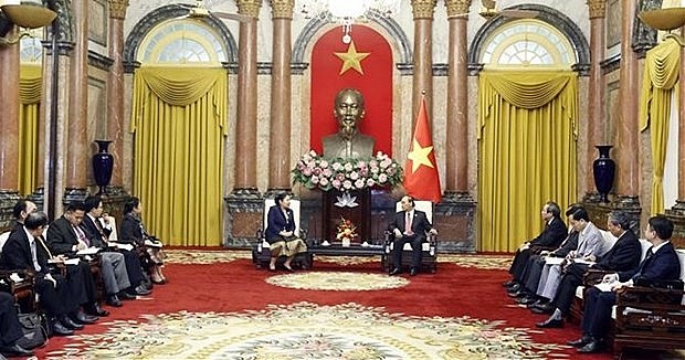 President hosts Lao Party official