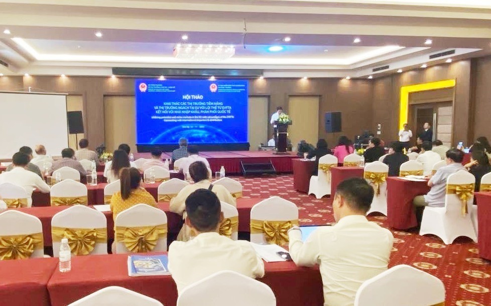 Hội thảo về khai thác thị trường tiềm năng và thị trường ngách tại EU. Ảnh: K.L Hội thảo về khai thác thị trường tiềm năng và thị trường ngách tại EU. Ảnh: K.L