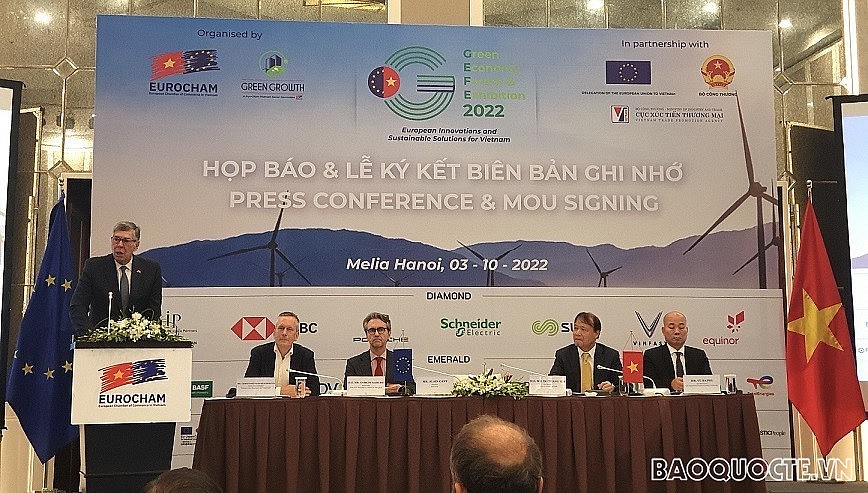 EuroCham is implementing an investment promotion programme, planning to bring 300 European enterprises in green economic fields to Vietnam to explore investment opportunities. Photo: WVR EuroCham is implementing an investment promotion programme, planning to bring 300 European enterprises in green economic fields to Vietnam to explore investment opportunities. Photo: WVR