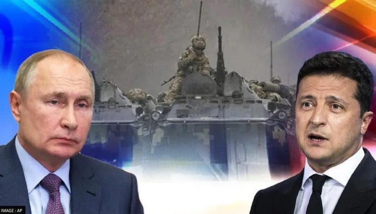 Ảnh minh họa về cuộc xung đột Nga-Ukraine, đứng đầu mỗi bên là Tổng thống Putin và Tổng thống Zelensky (Ảnh: AP). Ảnh minh họa về cuộc xung đột Nga-Ukraine, đứng đầu mỗi bên là Tổng thống Putin và Tổng thống Zelensky (Ảnh: AP).