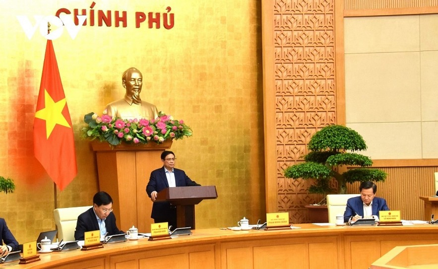 Prime Minister Pham Minh Chinh speaks at the meeting Prime Minister Pham Minh Chinh speaks at the meeting