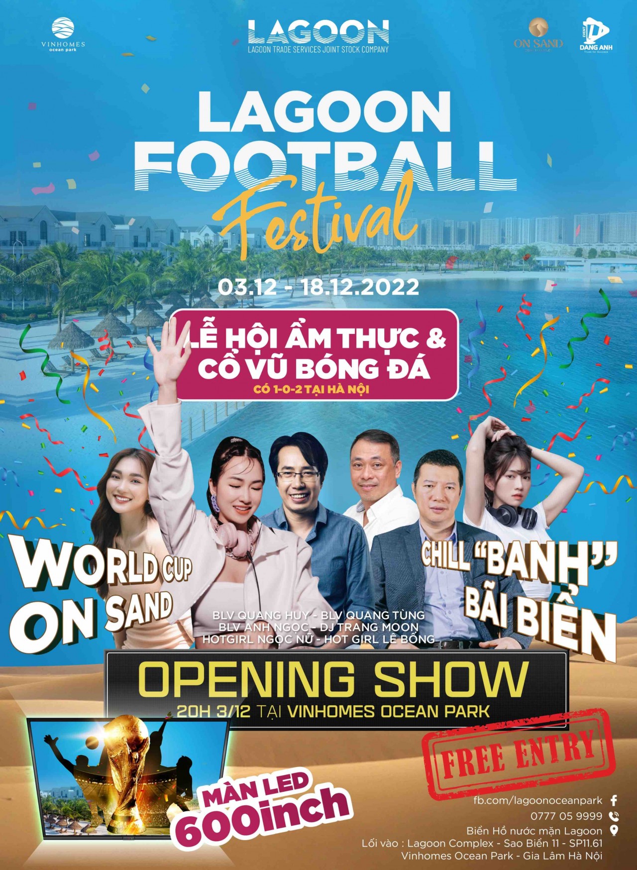 Lễ hội Ẩm Thực và xem World Cup trên biển chưa từng có tại Hà Nội với số đầu tiên cũng là trận mở màn của vòng 1/8 diễn ra lúc 20H ngày 03/12/2022 Lễ hội Ẩm Thực và xem World Cup trên biển chưa từng có tại Hà Nội với số đầu tiên cũng là trận mở màn của vòng 1/8 diễn ra lúc 20H ngày 03/12/2022