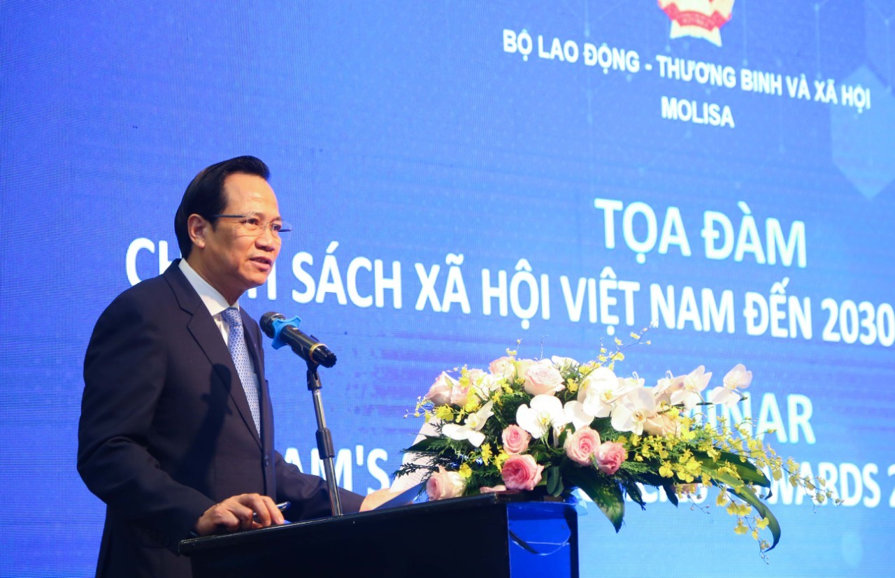 Bộ trưởng Bộ LĐ-TB&XH Đào Ngọc Dung phát biểu tại Tọa đàm. Bộ trưởng Bộ LĐ-TB&XH Đào Ngọc Dung phát biểu tại Tọa đàm.