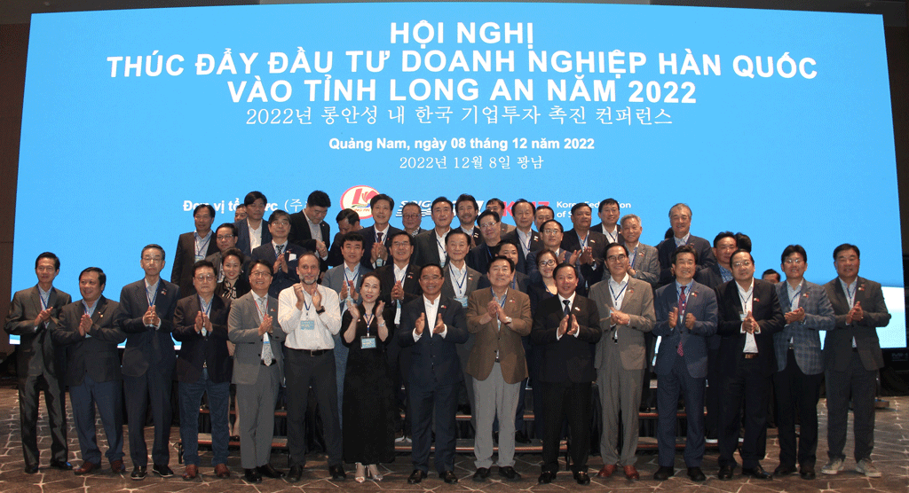 Hội nghị Thúc đẩy đầu tư doanh nghiệp Hàn Quốc vào tỉnh Long An năm 2022 (Ảnh: Báo Long An). Hội nghị Thúc đẩy đầu tư doanh nghiệp Hàn Quốc vào tỉnh Long An năm 2022 (Ảnh: Báo Long An).