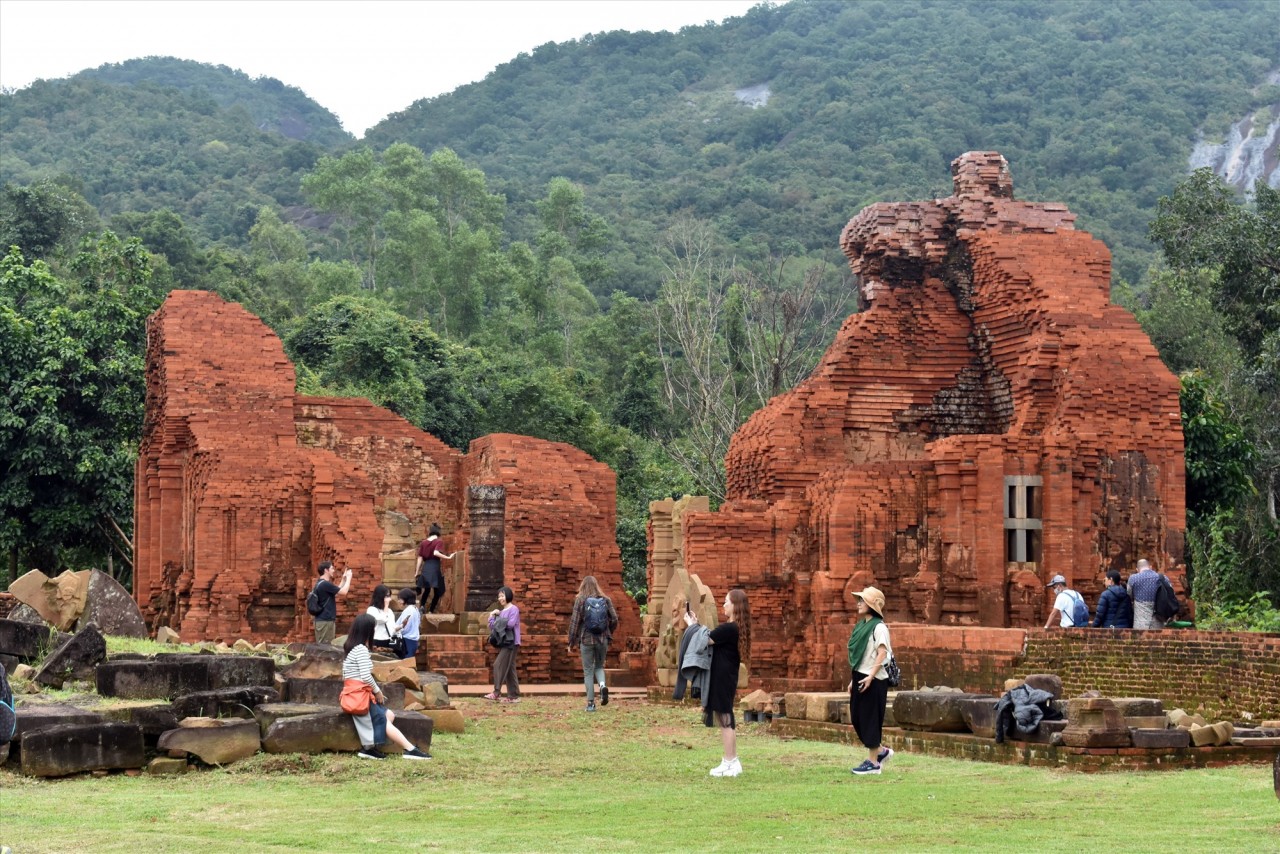Nhóm tháp A được trùng tu và mở cửa đón khách tham quan (Ảnh: K.L). Nhóm tháp A được trùng tu và mở cửa đón khách tham quan (Ảnh: K.L).