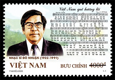 Mẫu bộ tem “Kỷ niệm 100 năm sinh nhạc sĩ Đỗ Nhuận (1922-2022)” Mẫu bộ tem “Kỷ niệm 100 năm sinh nhạc sĩ Đỗ Nhuận (1922-2022)”