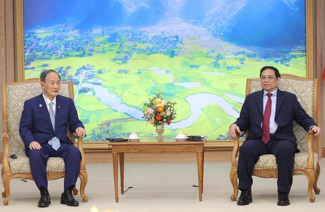 Thủ tướng Phạm Minh Chính tiếp nguyên Thủ tướng Nhật Bản Suga Yoshihide Thủ tướng Phạm Minh Chính tiếp nguyên Thủ tướng Nhật Bản Suga Yoshihide