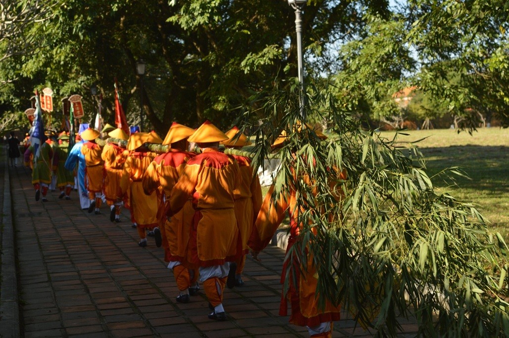 Hue City Reenacts Neu Pole Erecting Ceremony at Imperial Citadel Hue City Reenacts Neu Pole Erecting Ceremony at Imperial Citadel