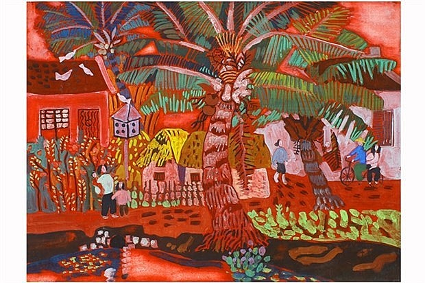Du Kien An gouache painting by Pham Viet Hong Lam. Photo: VNA Du Kien An gouache painting by Pham Viet Hong Lam. Photo: VNA