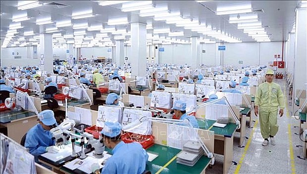 Production at Korean-invested YPE Vina Company at Binh Xuyen 2 IP in Vinh Phuc province. Photo: VNA Production at Korean-invested YPE Vina Company at Binh Xuyen 2 IP in Vinh Phuc province. Photo: VNA