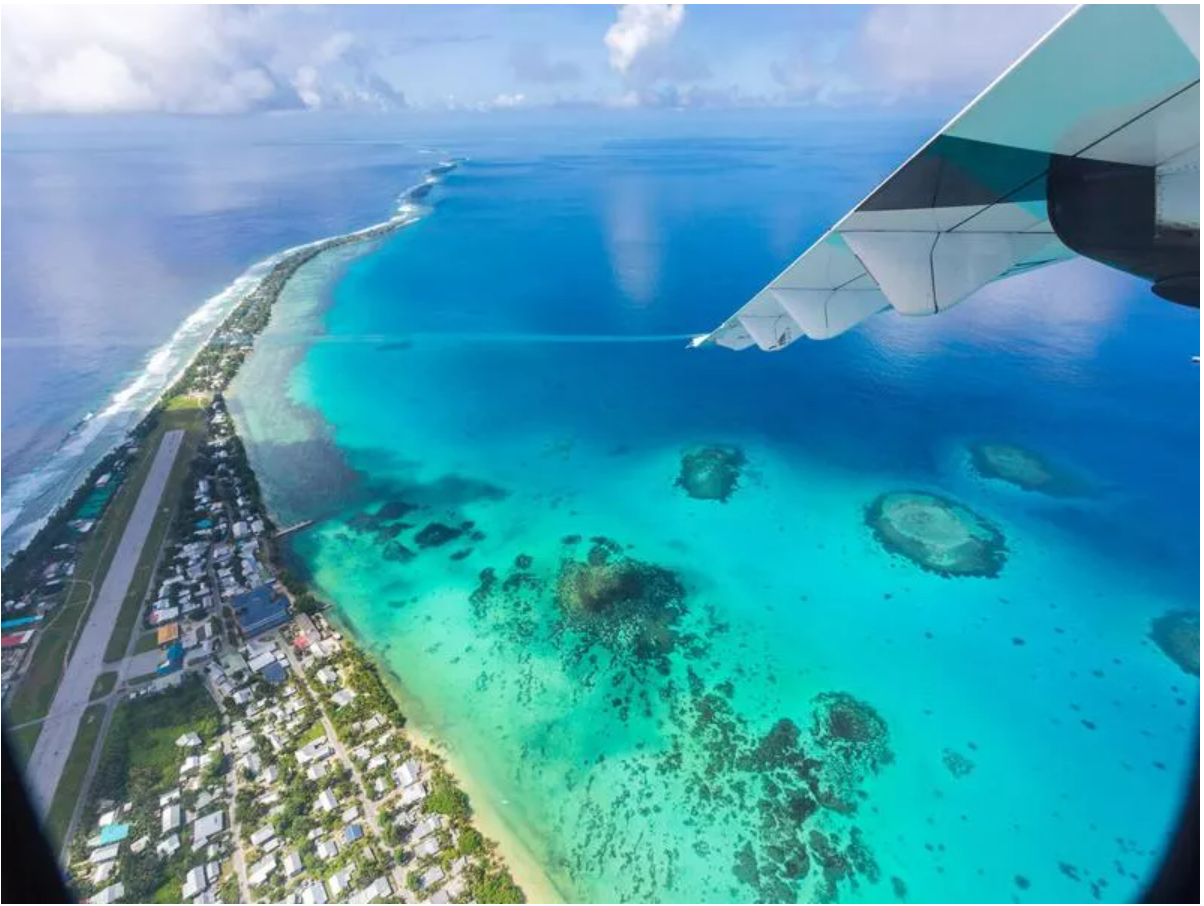 Quốc đảo Tuvalu nhìn từ máy bay (Ảnh: Getty Images). Quốc đảo Tuvalu nhìn từ máy bay (Ảnh: Getty Images).
