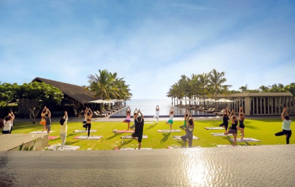 Visitors do yoga at Naman Retreat in the central city of Da Nang. Photo: Naman Retreat Visitors do yoga at Naman Retreat in the central city of Da Nang. Photo: Naman Retreat