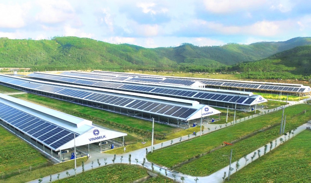 Toàn bộ trang trại tại Vinamilk sử dụng năng lượng mặt trời nhằm giảm thiểu khí nhà kính. Toàn bộ trang trại tại Vinamilk sử dụng năng lượng mặt trời nhằm giảm thiểu khí nhà kính.