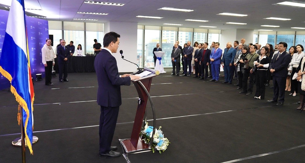 Vietnamese Deputy Foreign Minister Ngoc speaks at the event. Photo: Capital Place Vietnamese Deputy Foreign Minister Ngoc speaks at the event. Photo: Capital Place