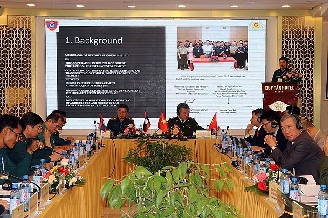 The Forest Protection Department of Việt Nam and Department of Forest Inspection of Laos on Friday held a conference in the central city of Huế to review cooperation in the last five years. Photo: VNS