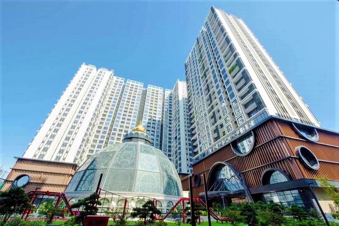 3 tòa tháp được sắp xếp hợp lý đảm bảo tầm nhìn và không gian giữa các tòa. Ảnh: HC 3 tòa tháp được sắp xếp hợp lý đảm bảo tầm nhìn và không gian giữa các tòa. Ảnh: HC