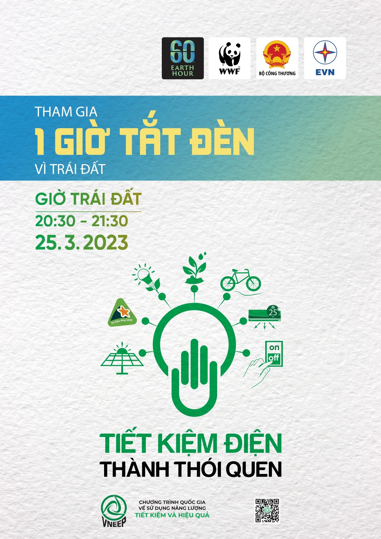 Poster tuyên truyền Chiến dịch Giờ Trái đất 2023 Poster tuyên truyền Chiến dịch Giờ Trái đất 2023