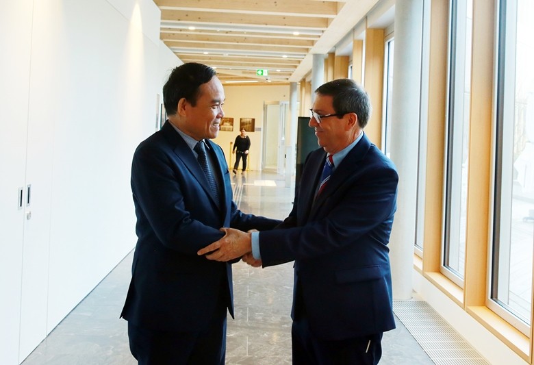 Deputy PM Tran Luu Quang and Cuban Foreign Minister Bruno Eduardo Rodriguez Parrilla. Photo: VNA Deputy PM Tran Luu Quang and Cuban Foreign Minister Bruno Eduardo Rodriguez Parrilla. Photo: VNA