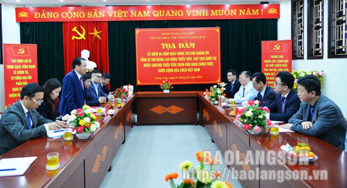 Lãnh đạo Sở Văn hoá Thể thao và du lịch phát biểu tại buổi làm việc. Lãnh đạo Sở Văn hoá Thể thao và du lịch phát biểu tại buổi làm việc.